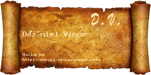 Dániel Vince névjegykártya