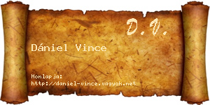 Dániel Vince névjegykártya