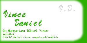 vince daniel business card